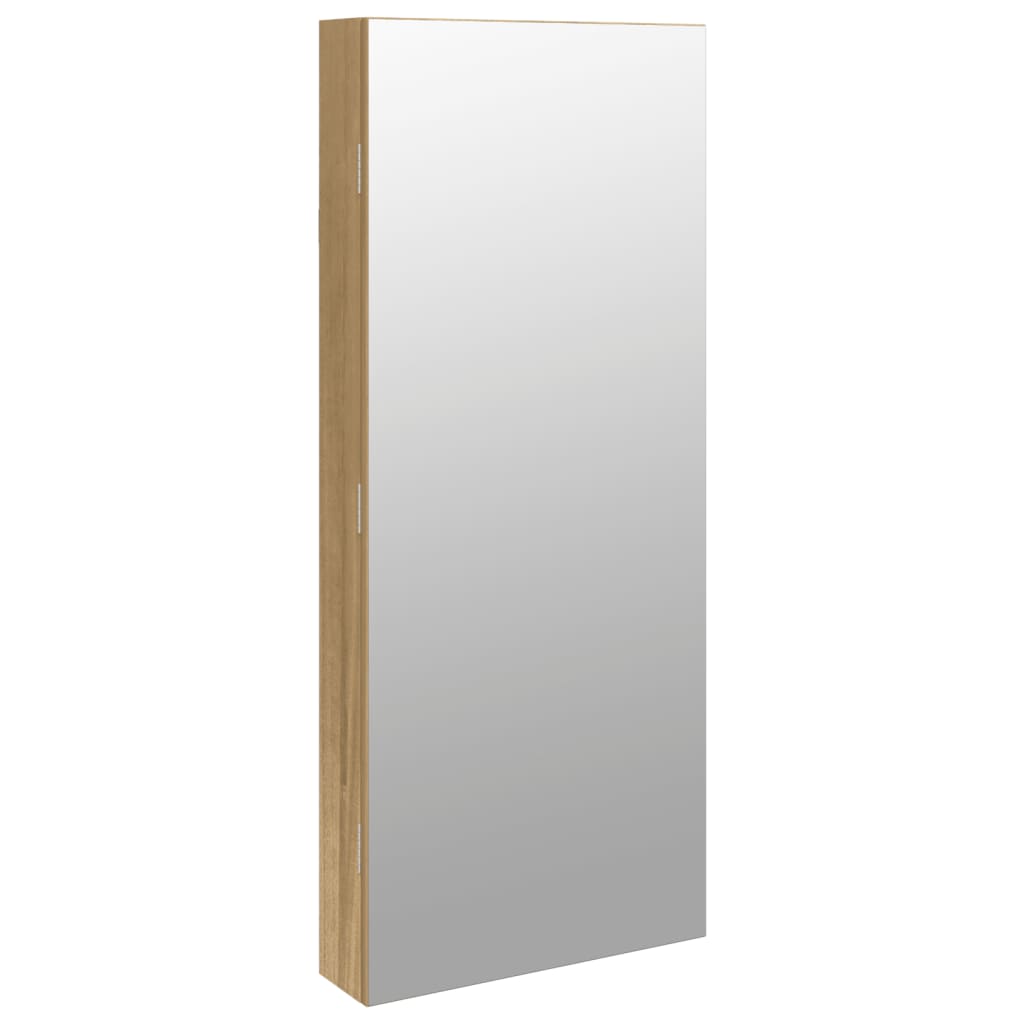 Armoire à bijoux miroir avec éclairage LED, fixation murale