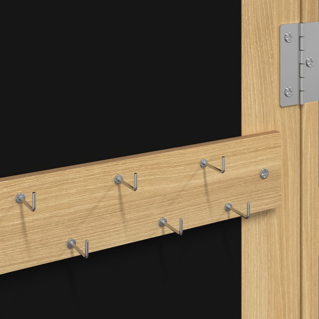 Armoire à bijoux miroir avec éclairage LED, fixation murale