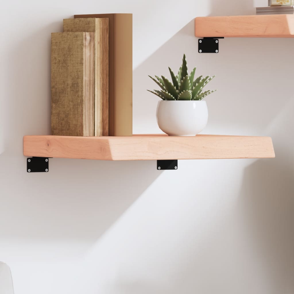 Wall shelf 40x40x(2-6) cm solid oak wood untreated