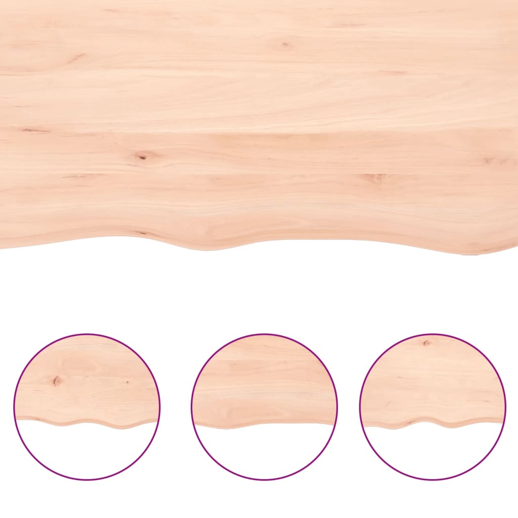 Wall shelf 40x60x(2-4) cm solid oak wood untreated