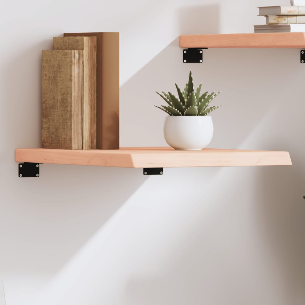 Wall shelf 40x60x(2-4) cm solid oak wood untreated