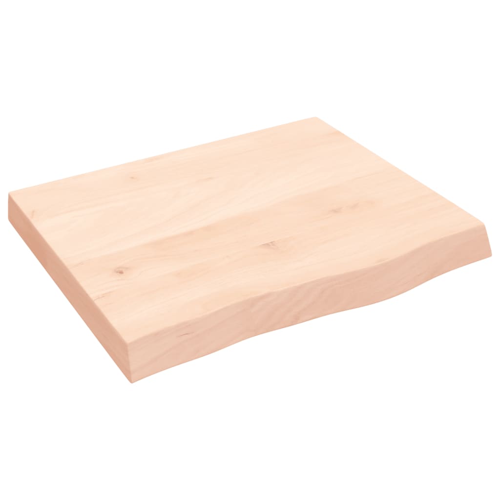 Wall shelf 60x50x(2-6) cm solid oak wood untreated
