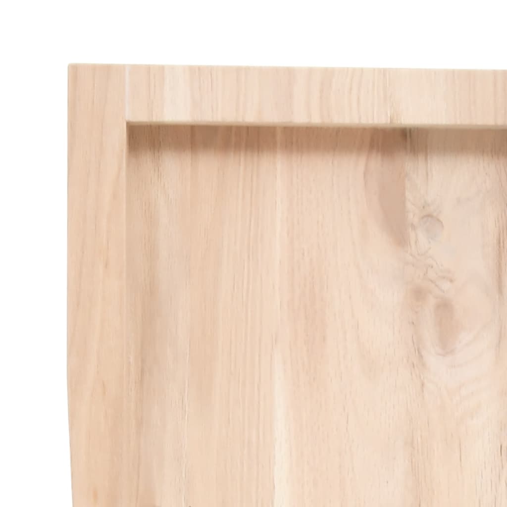 Wall shelf 60x50x(2-6) cm solid oak wood untreated