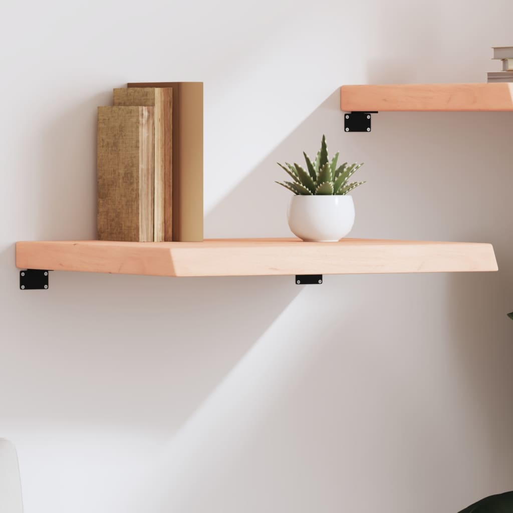 Wall shelf 60x50x(2-6) cm solid oak wood untreated