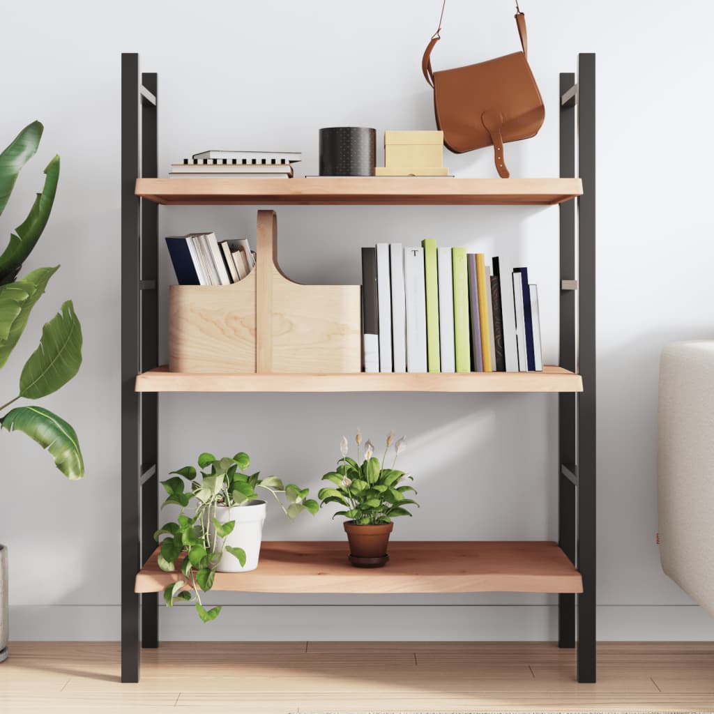 Wall shelf 80x50x(2-4) cm solid oak wood untreated