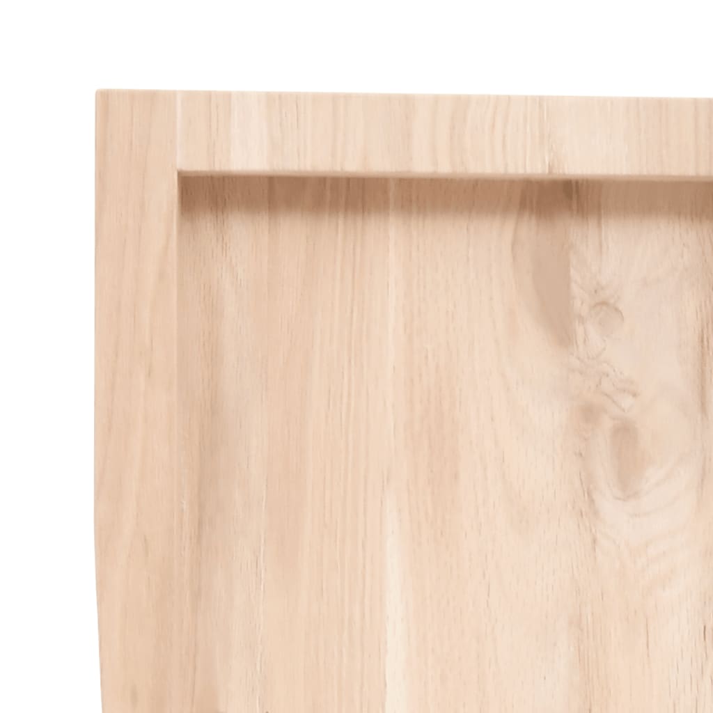 Wall shelf 80x50x(2-4) cm solid oak wood untreated