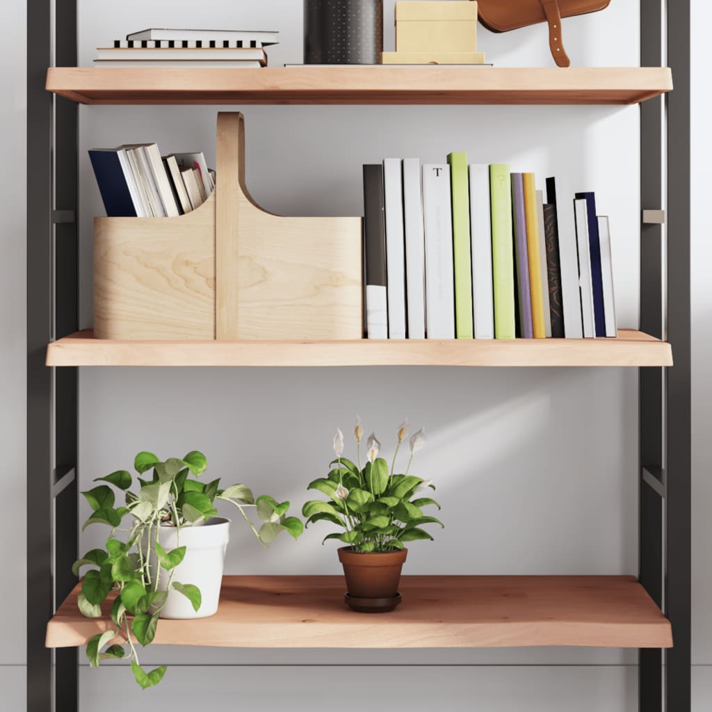 Wall shelf 80x50x(2-4) cm solid oak wood untreated