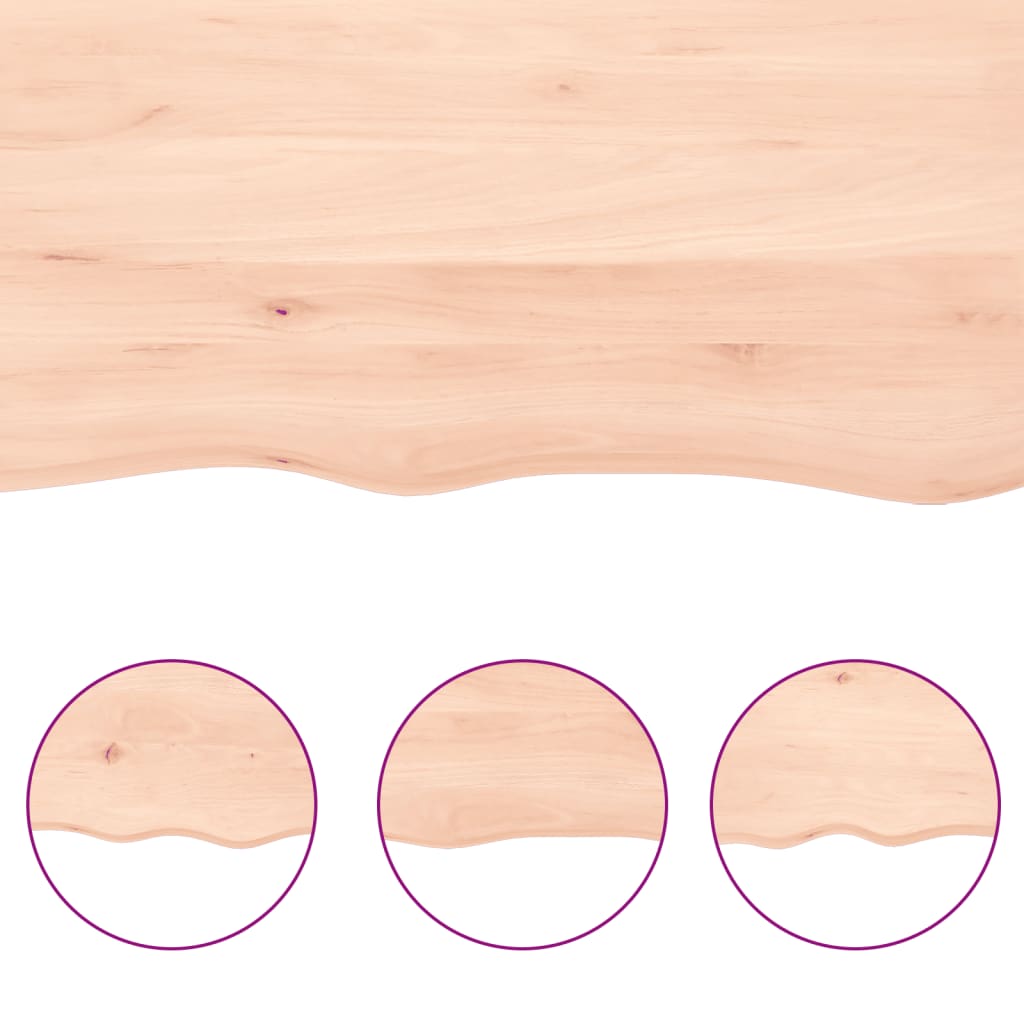 Wall shelf 80x60x(2-6) cm solid oak wood untreated