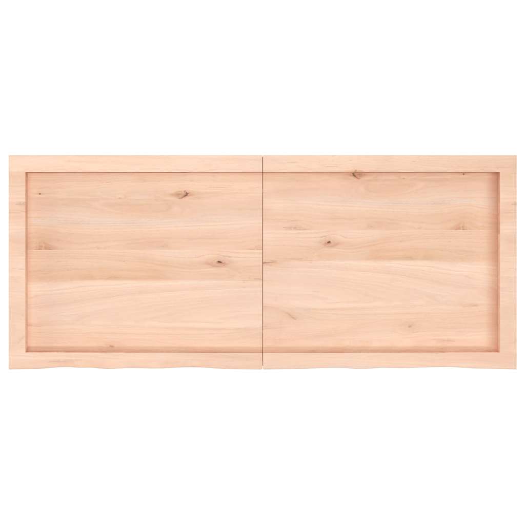 Wall shelf 120x50x(2-6) cm solid oak wood untreated
