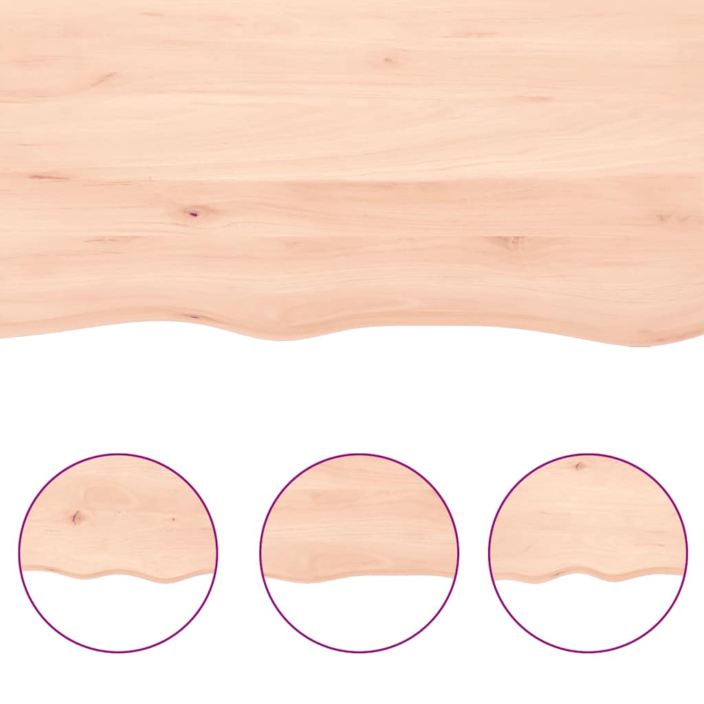Wall shelf 120x50x(2-6) cm solid oak wood untreated