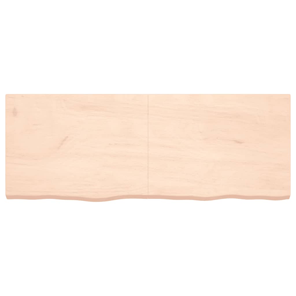 Wall shelf 160x60x(2-6) cm solid oak wood untreated