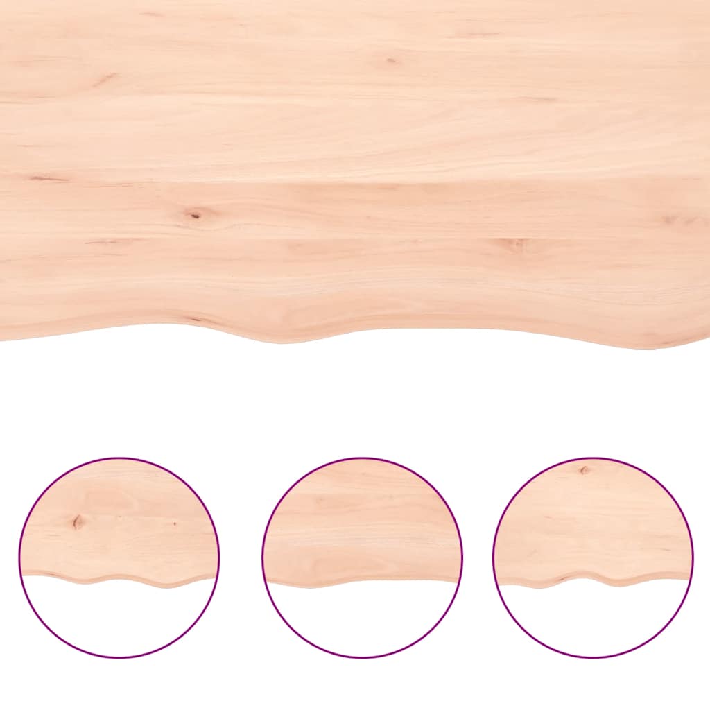 Wall shelf 160x60x(2-6) cm solid oak wood untreated