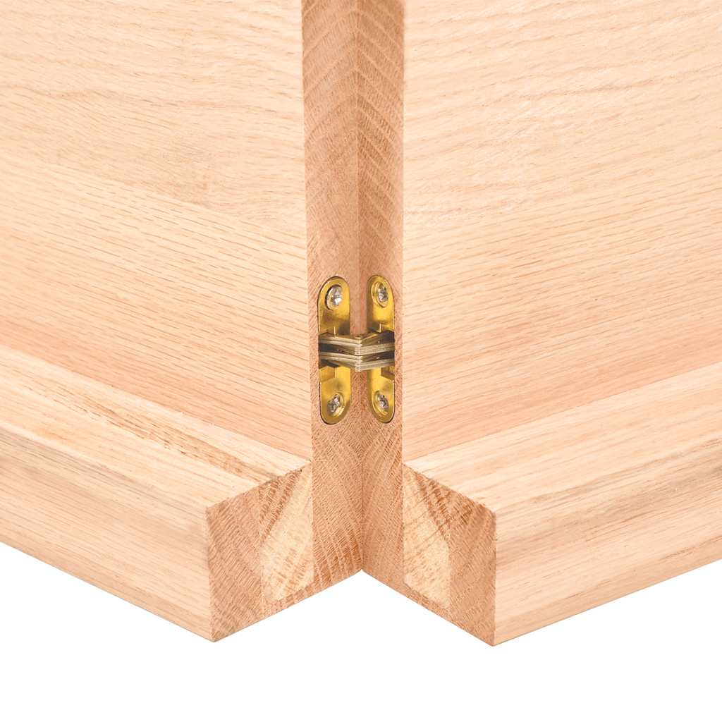 Wall shelf 160x60x(2-6) cm solid oak wood untreated
