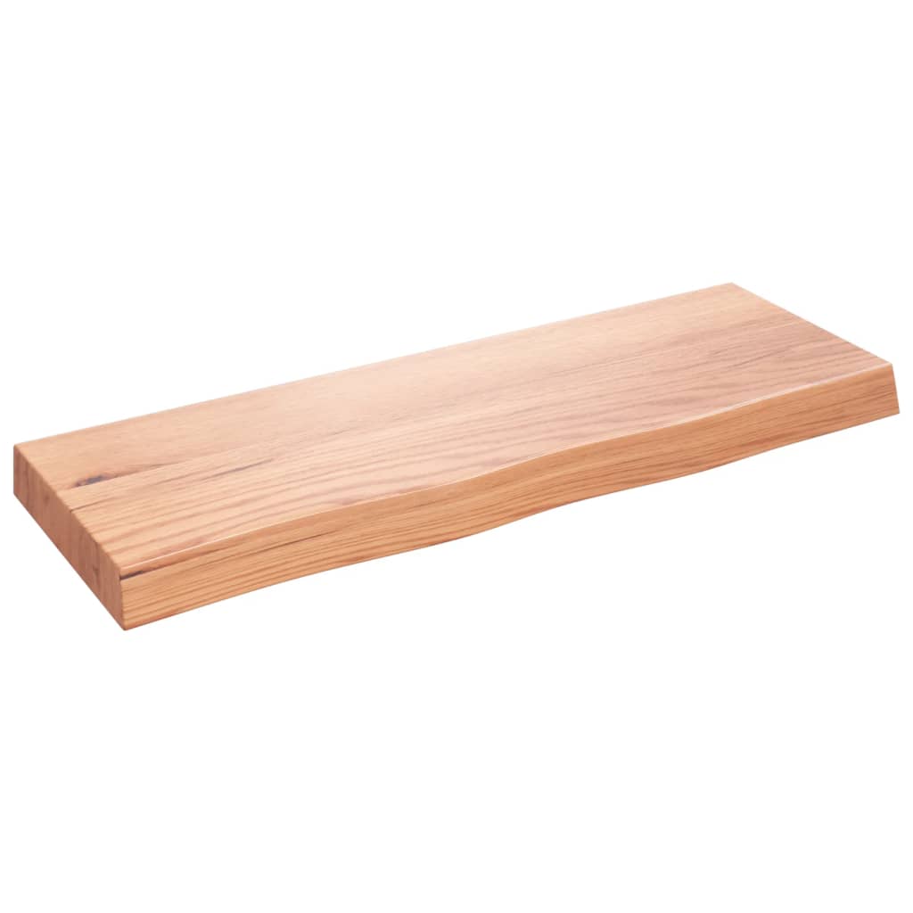 Etagère murale marron clair 80x30x(2-6) cm chêne massif bois traité