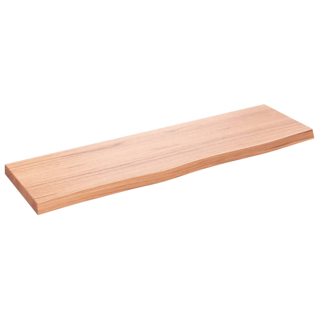 Etagère murale marron clair 100x30x(2-4) cm chêne massif bois traité