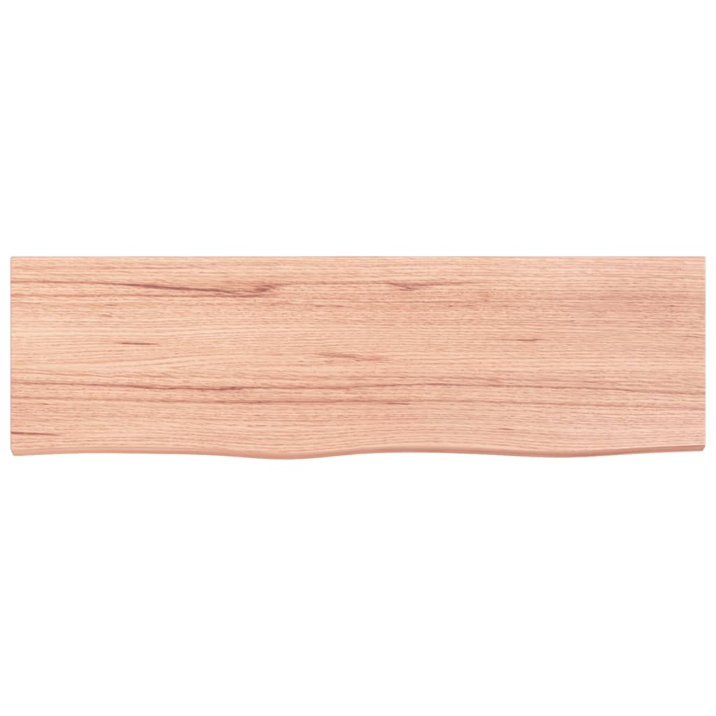 Etagère murale marron clair 100x30x(2-4) cm chêne massif bois traité