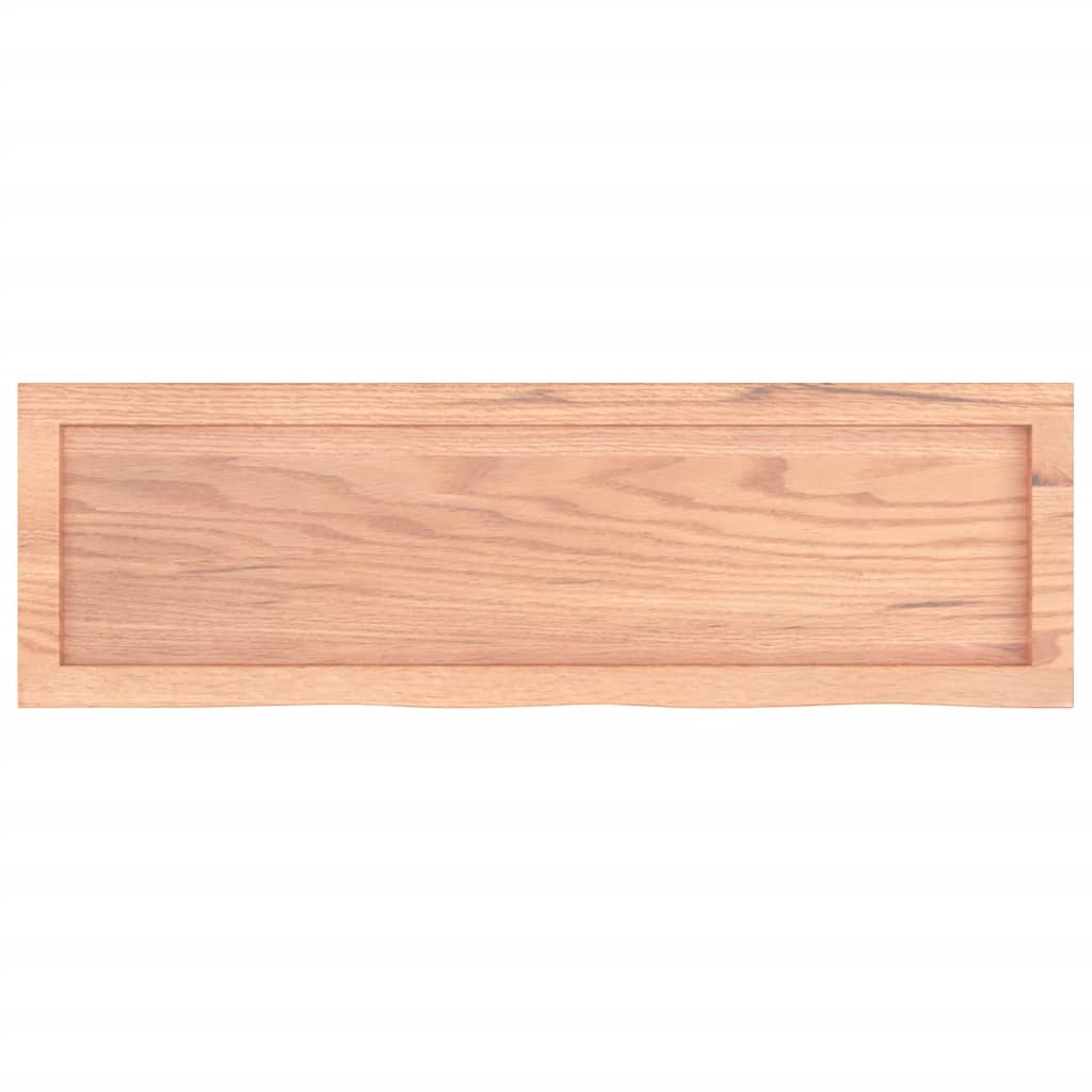 Etagère murale marron clair 100x30x(2-4) cm chêne massif bois traité