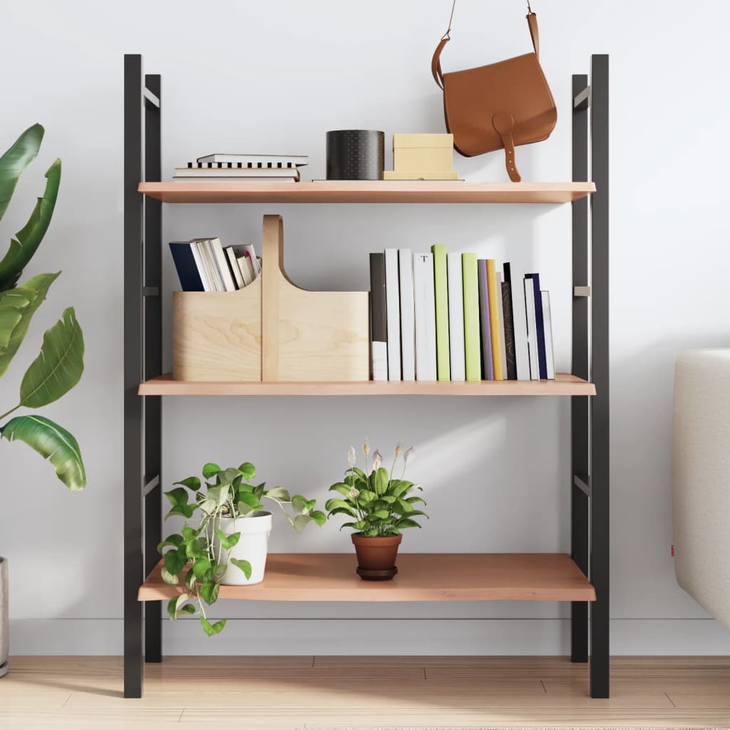 Etagère murale marron clair 100x50x2 cm chêne massif bois traité