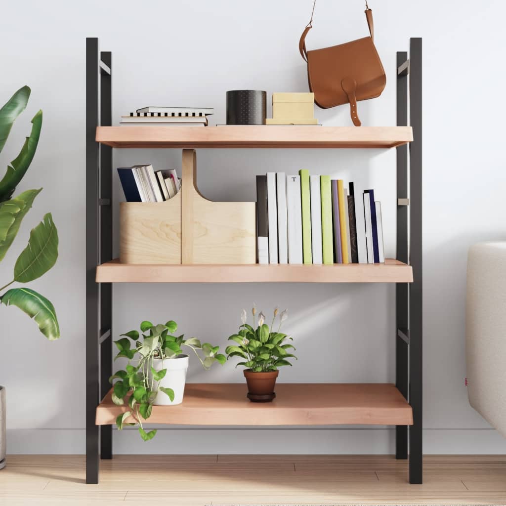 Etagère murale marron clair 100x60x(2-6) cm chêne massif bois traité