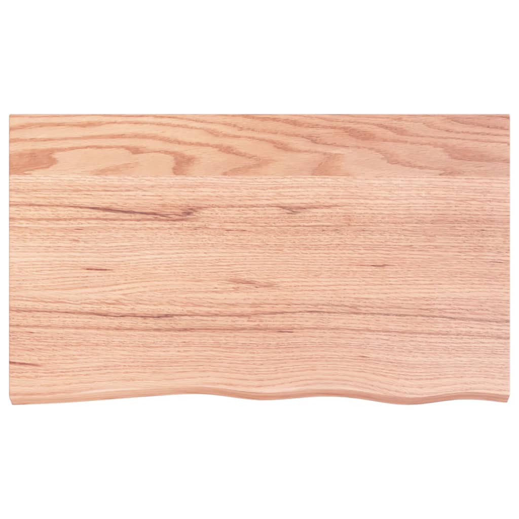 Etagère murale marron clair 100x60x(2-6) cm chêne massif bois traité