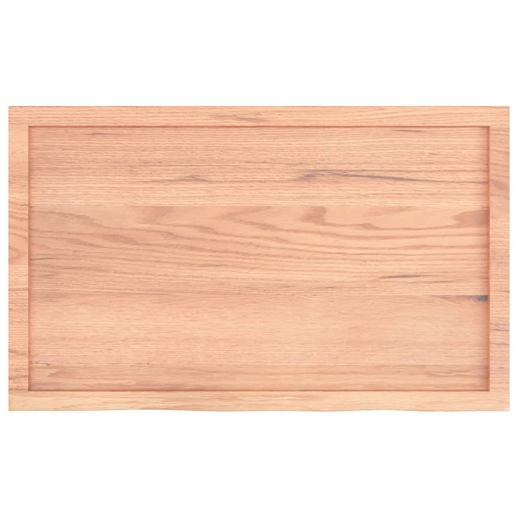 Etagère murale marron clair 100x60x(2-6) cm chêne massif bois traité