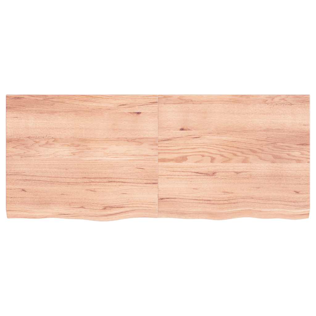 Etagère murale marron clair 120x50x(2-4) cm chêne massif bois traité