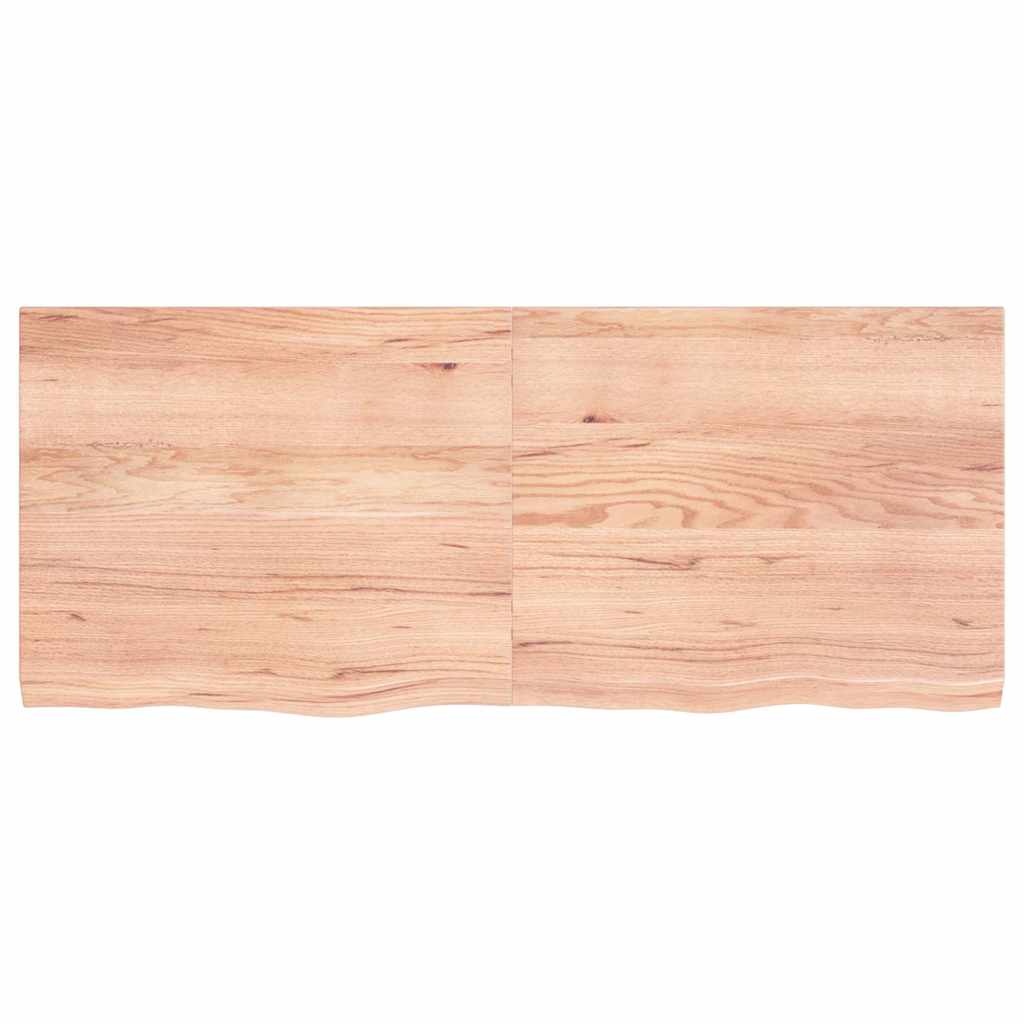 Etagère murale marron clair 120x50x(2-4) cm chêne massif bois traité
