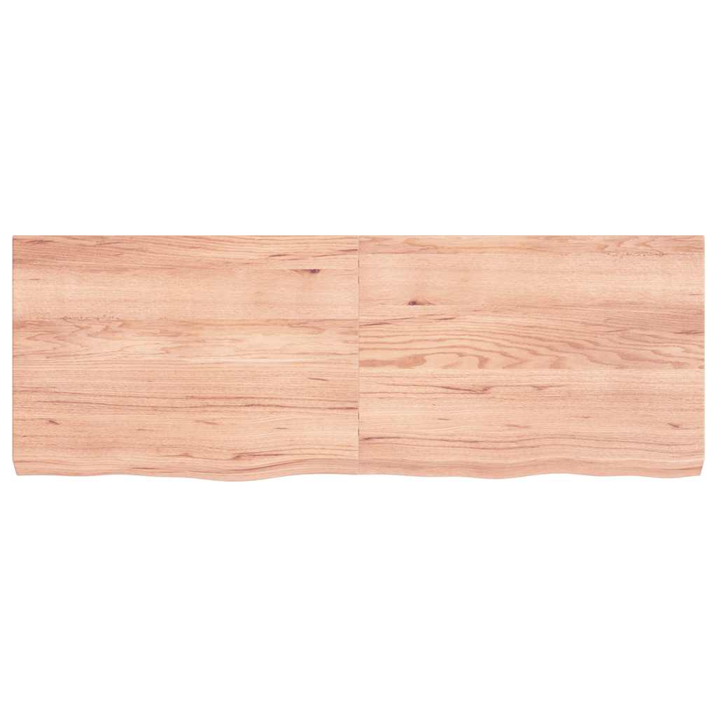 Etagère murale marron clair 140x50x(2-6) cm chêne massif bois traité