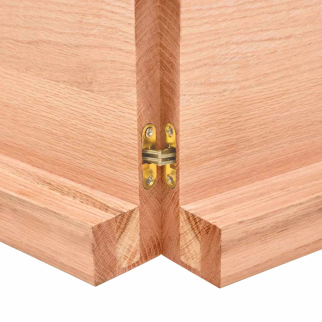 Etagère murale marron clair 140x50x(2-6) cm chêne massif bois traité