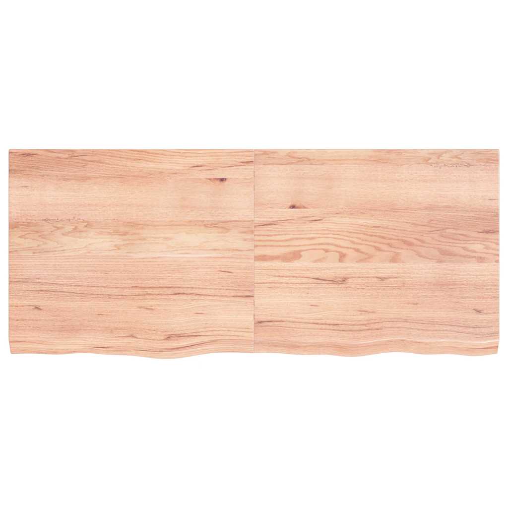 Etagère murale marron clair 140x60x(2-4) cm chêne massif bois traité
