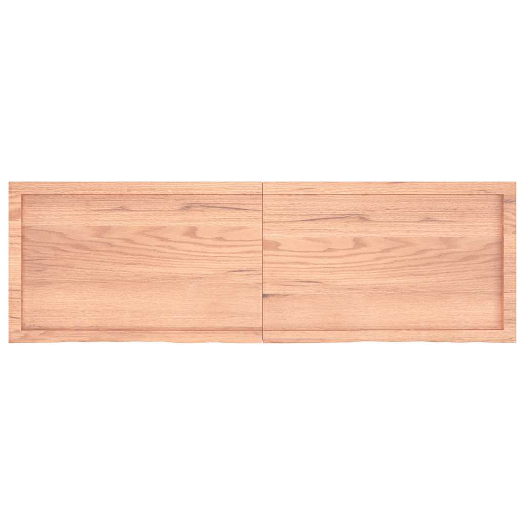 Etagère murale marron clair 160x50x(2-6) cm chêne massif bois traité