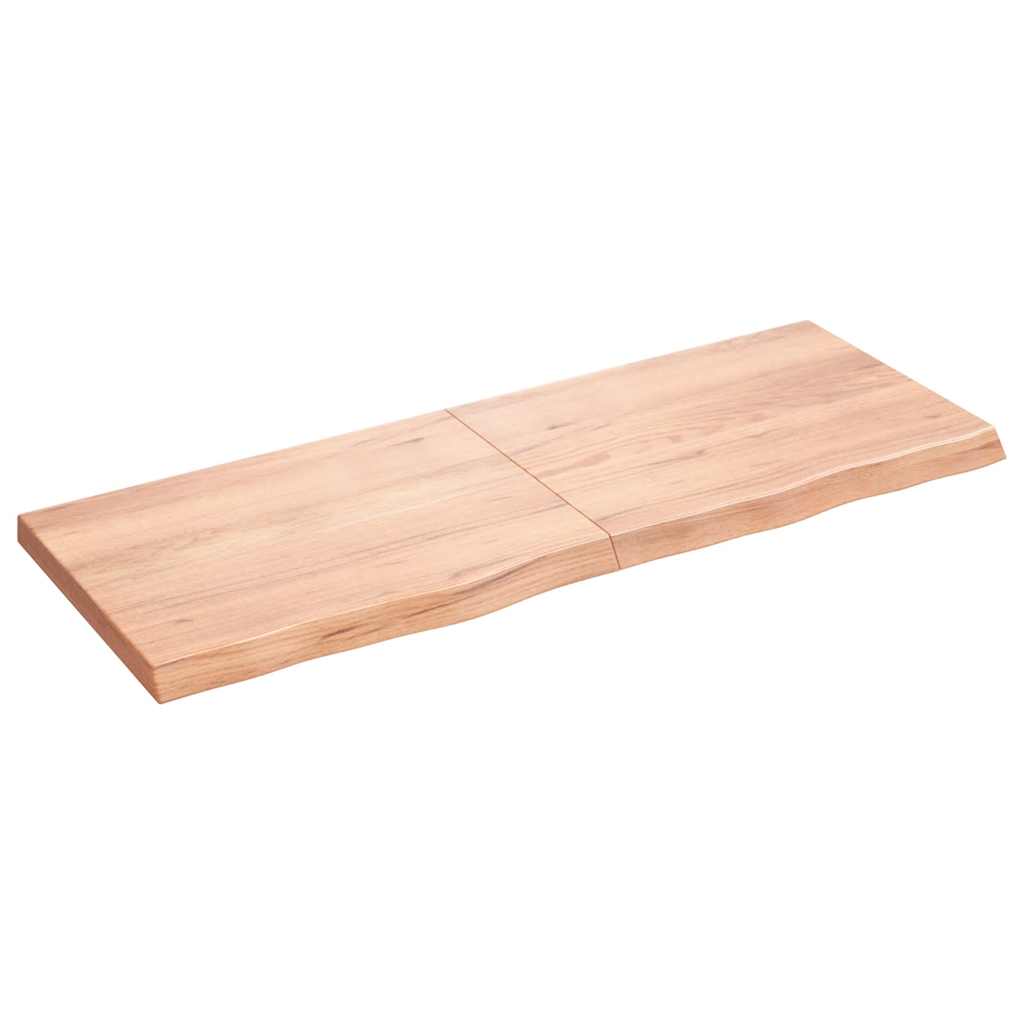 Etagère murale marron clair 160x60x(2-6) cm chêne massif bois traité