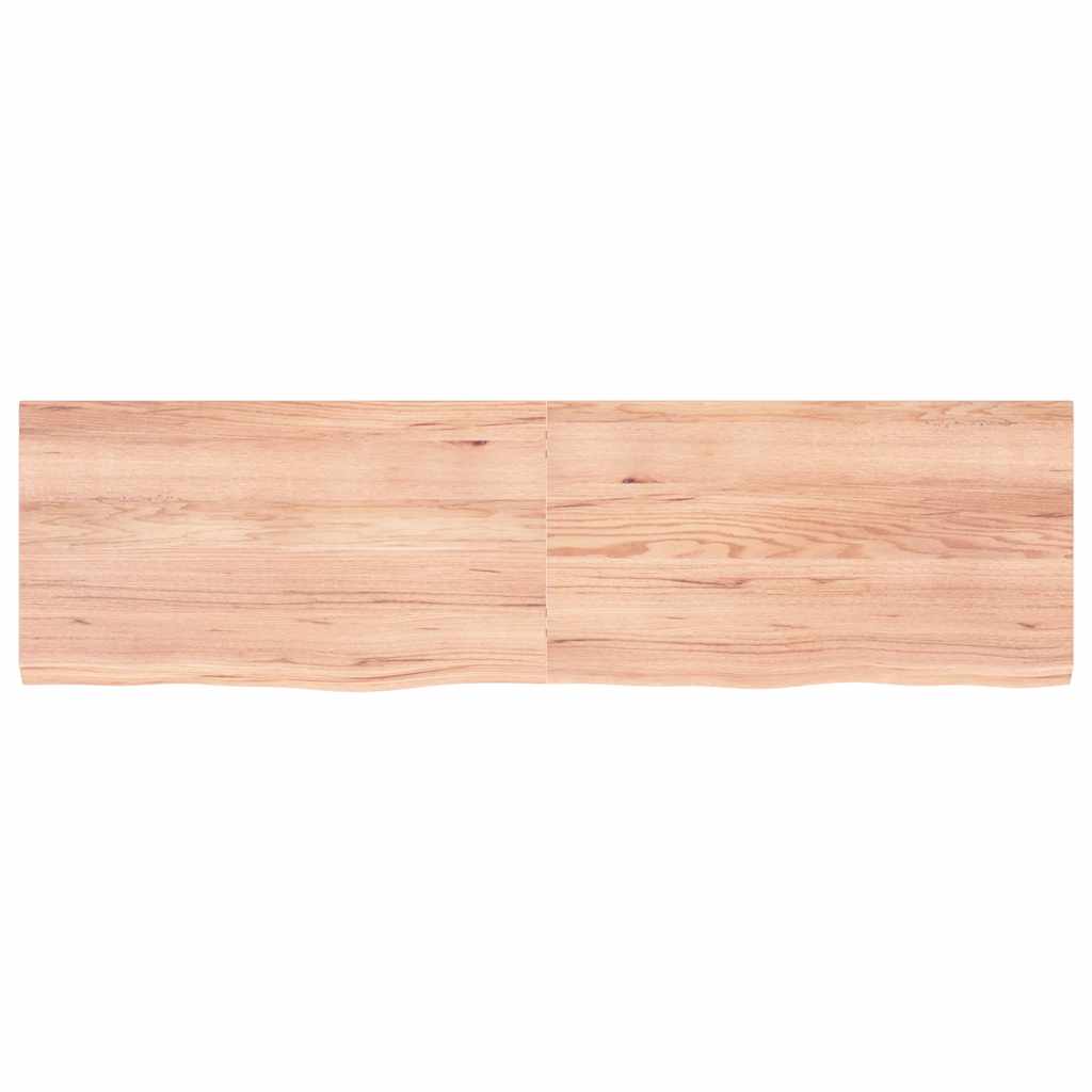 Etagère murale marron clair 180x50x(2-4) cm chêne massif bois traité