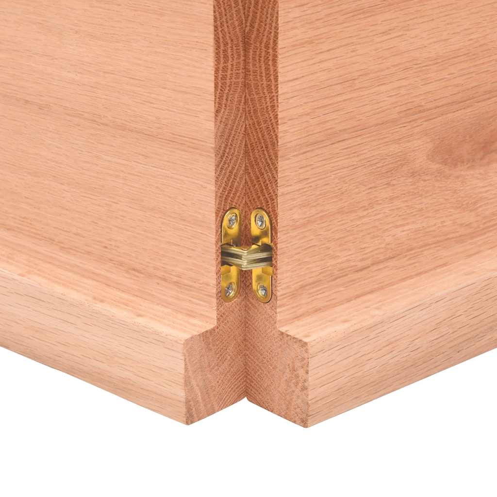Etagère murale marron clair 180x50x(2-4) cm chêne massif bois traité
