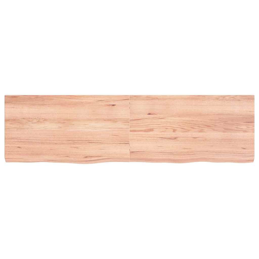 Etagère murale marron clair 180x50x(2-6) cm chêne massif bois traité