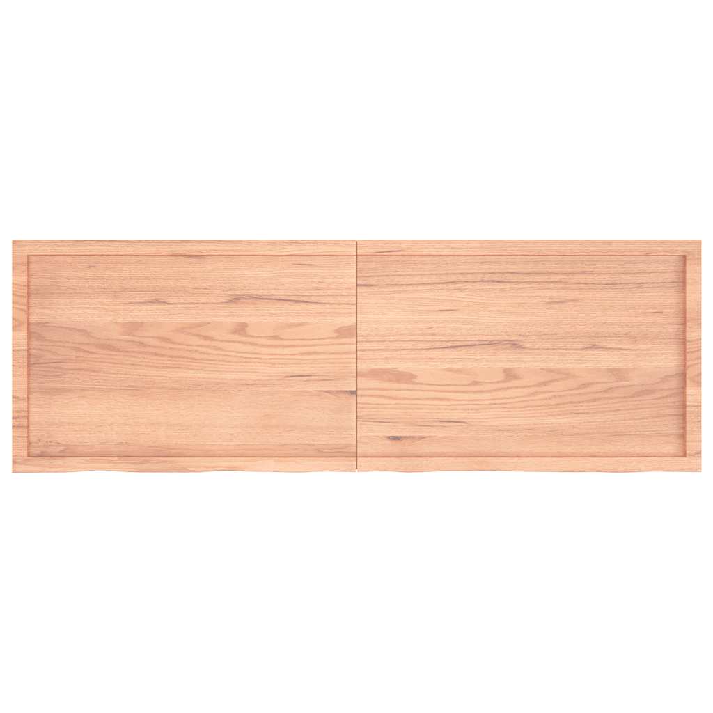 Etagère murale marron clair 180x60x(2-6) cm chêne massif bois traité