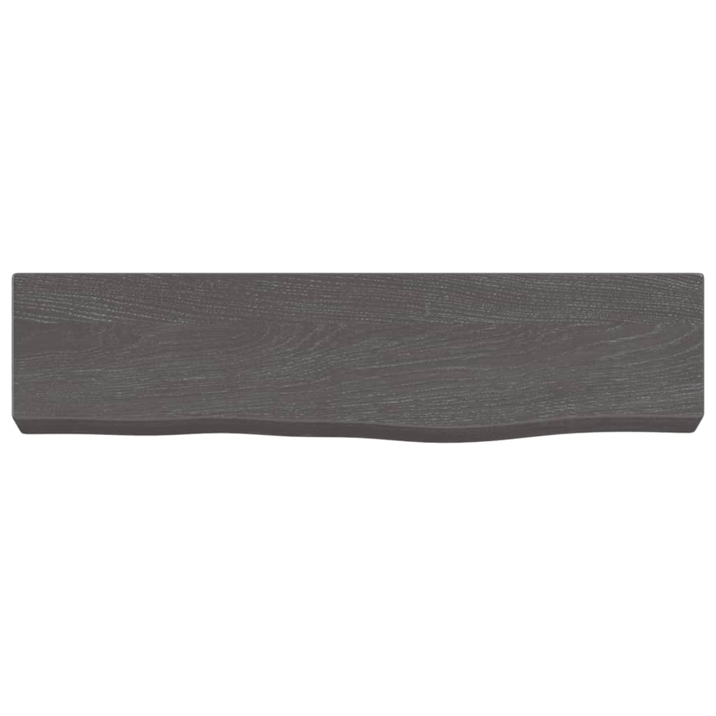 Etagère murale marron foncé 40x10x4 cm chêne massif bois traité