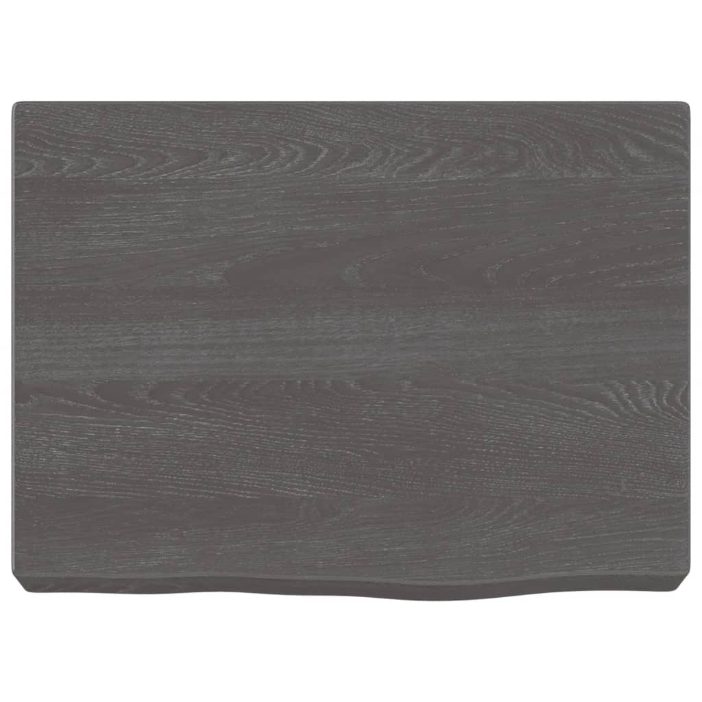 Etagère murale marron foncé 40x30x(2-6) cm chêne massif bois traité