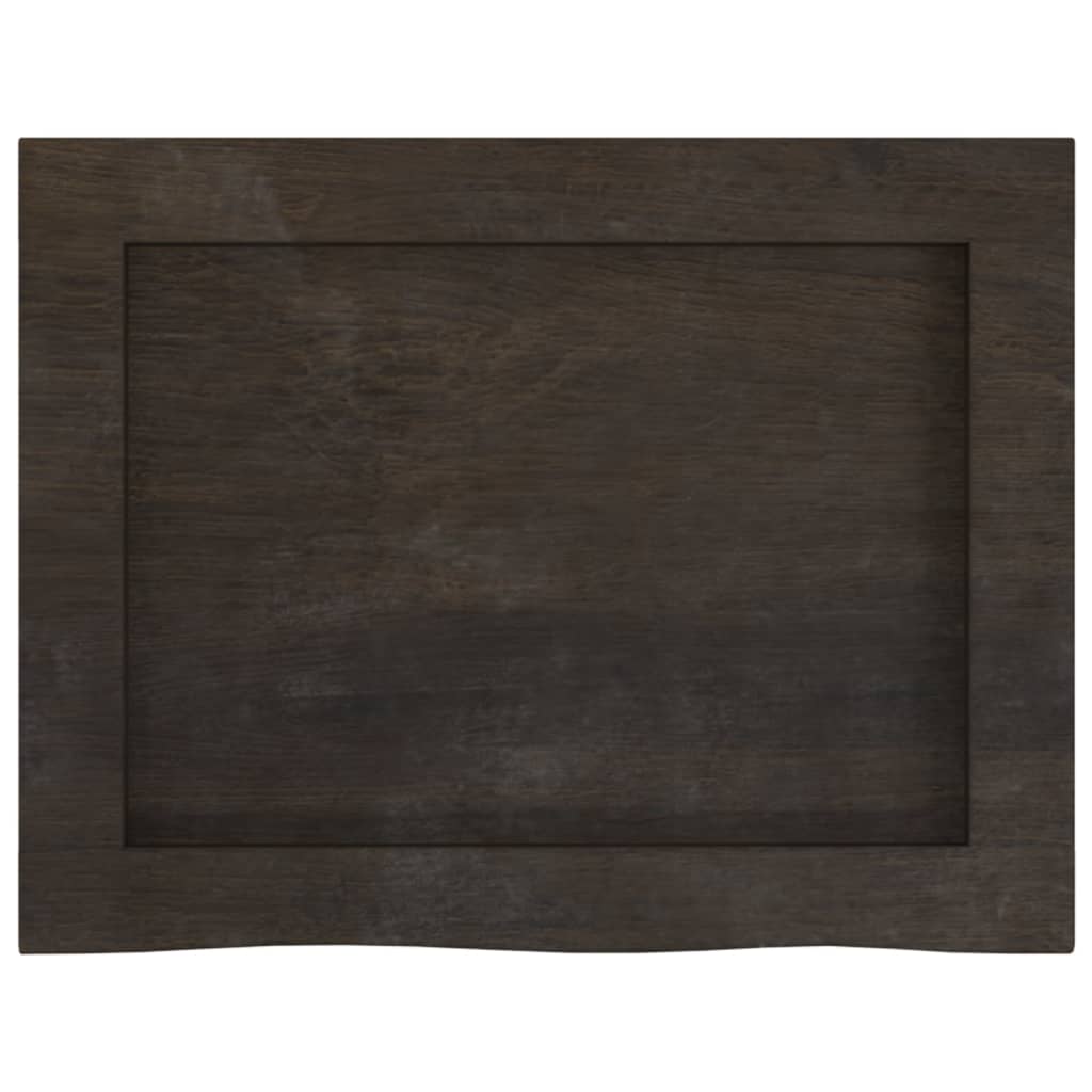 Etagère murale marron foncé 40x30x(2-6) cm chêne massif bois traité