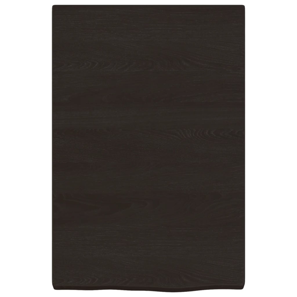 Etagère murale marron foncé 40x60x(2-4) cm chêne massif bois traité
