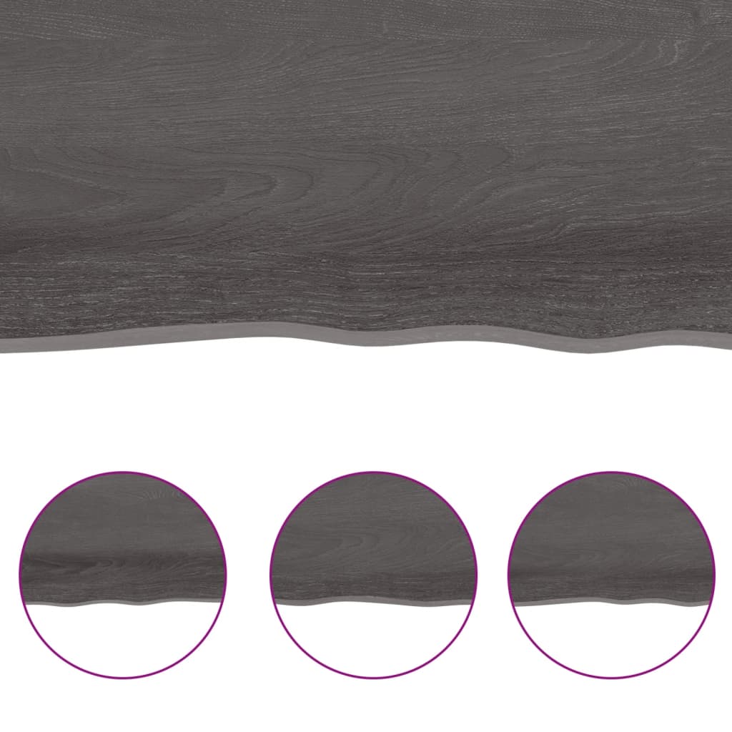 Etagère murale marron foncé 40x60x(2-4) cm chêne massif bois traité