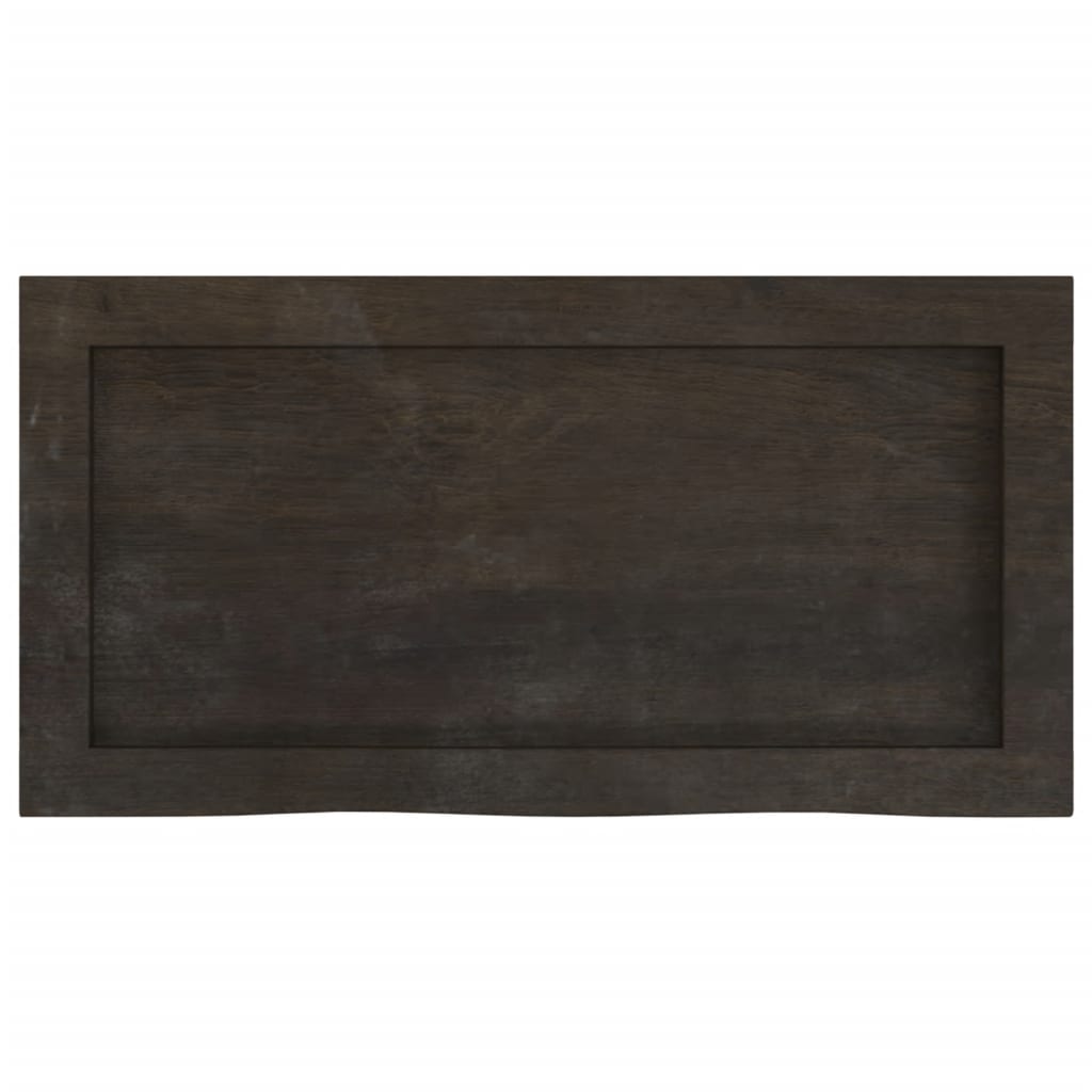 Etagère murale marron foncé 60x30x(2-4) cm chêne massif bois traité