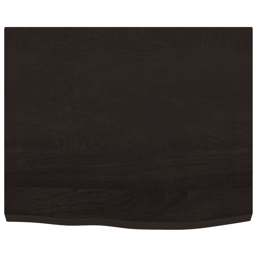 Etagère murale marron foncé 60x50x(2-4) cm chêne massif bois traité