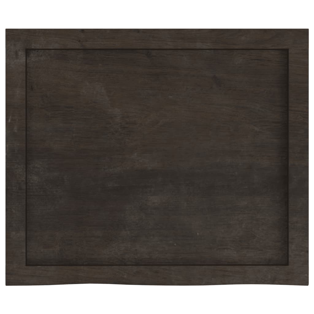 Etagère murale marron foncé 60x50x(2-4) cm chêne massif bois traité
