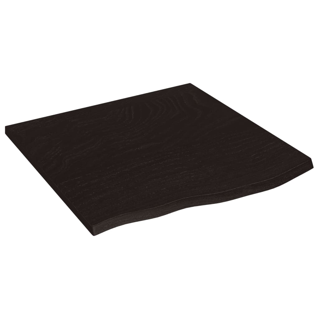 Etagère murale marron foncé 60x60x2 cm chêne massif bois traité