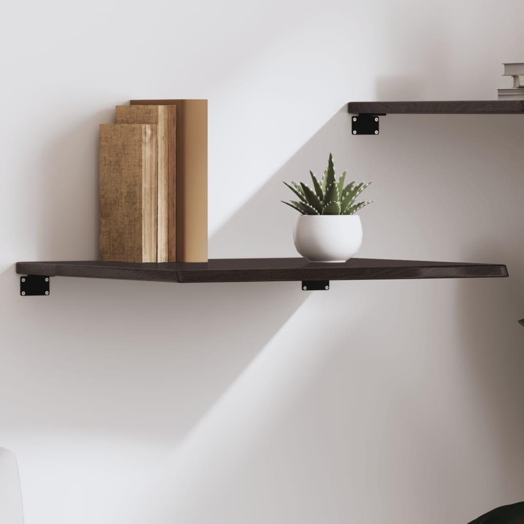 Etagère murale marron foncé 60x60x2 cm chêne massif bois traité