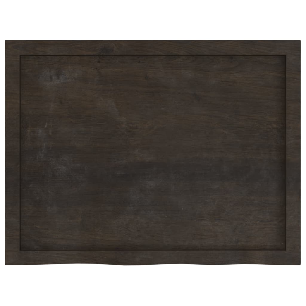 Etagère murale marron foncé 80x60x(2-4) cm chêne massif bois traité