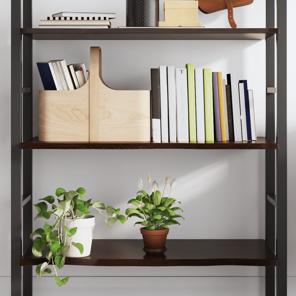 Etagère murale marron foncé 100x60x2 cm chêne massif bois traité