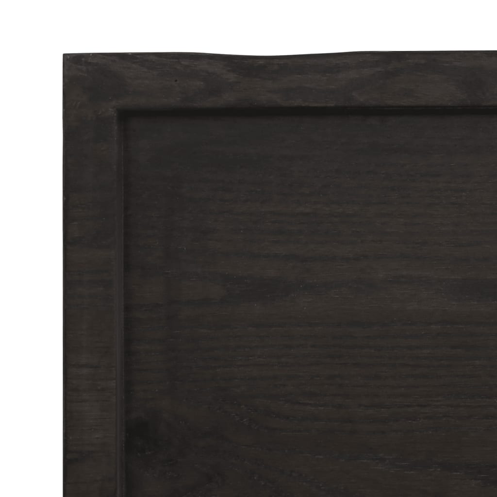 Etagère murale marron foncé 100x60x(2-4)cm chêne massif bois traité