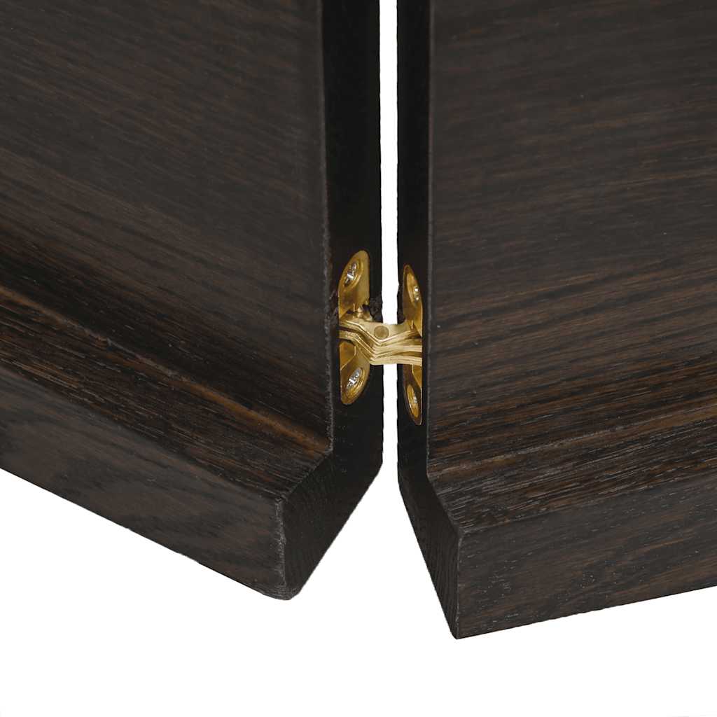 Etagère murale marron foncé 120x40x(2-4)cm chêne massif bois traité